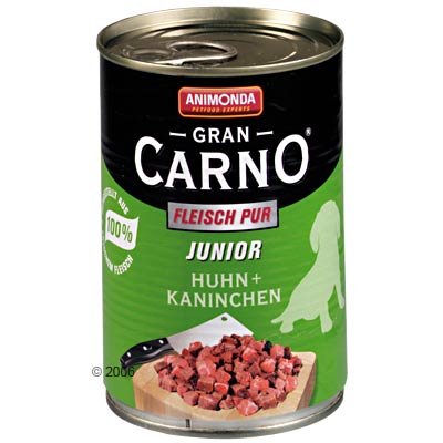 Animonda GranCarno Junior 6 x 400 g - Rind  Putenherzen