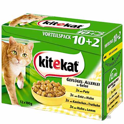 Kitekat in Gelee 12 x 100 g - Markt-Mix in Gelee