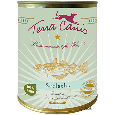 Terra Canis Sensitive 6 x 800 g - Seelachs mit Tomaten, Zucchini & Dill
