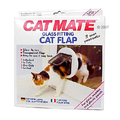 Katzenklappe Pet Mate 4-Wegeverschluß - weiß