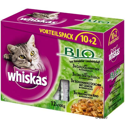 Whiskas Bio Frischebeutel - 12 x 100 g