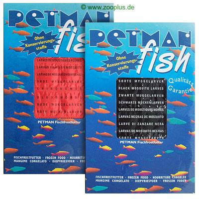 Petman Fish Frostfutter Rote & Schwarze M�ckenlarven - 30 X 100 G