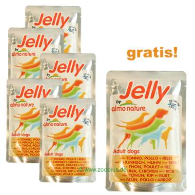 Almo Nature Jelly Pouch, 5  1 Aktion - Thunfisch, Huhn  Reis