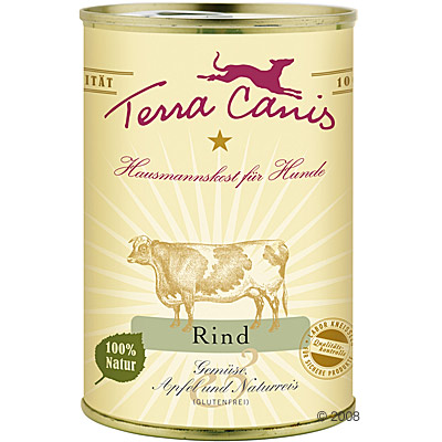 Terra Canis 6 x 400 g - - Kaninchen mit Vollkornnudeln, Weizenkleie & B�rlauch