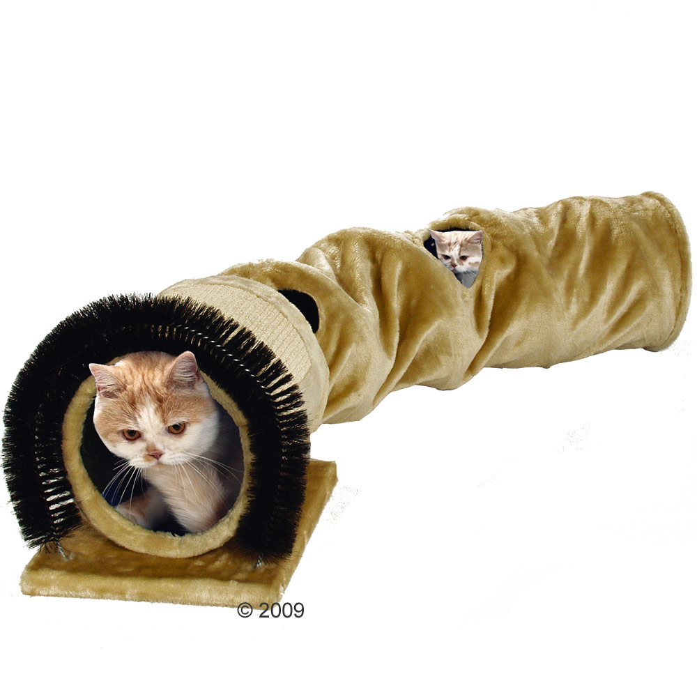 Katzentunnel beige - ca. L 145 x B 30 x H 28 cm