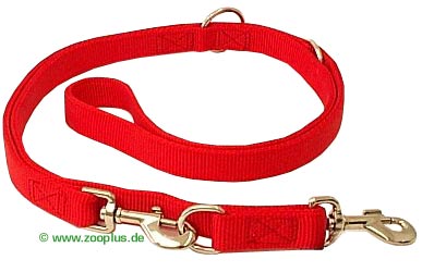 Hunter Führleine Doubliert Rot - 2,5 cm breit, 200 cm lang