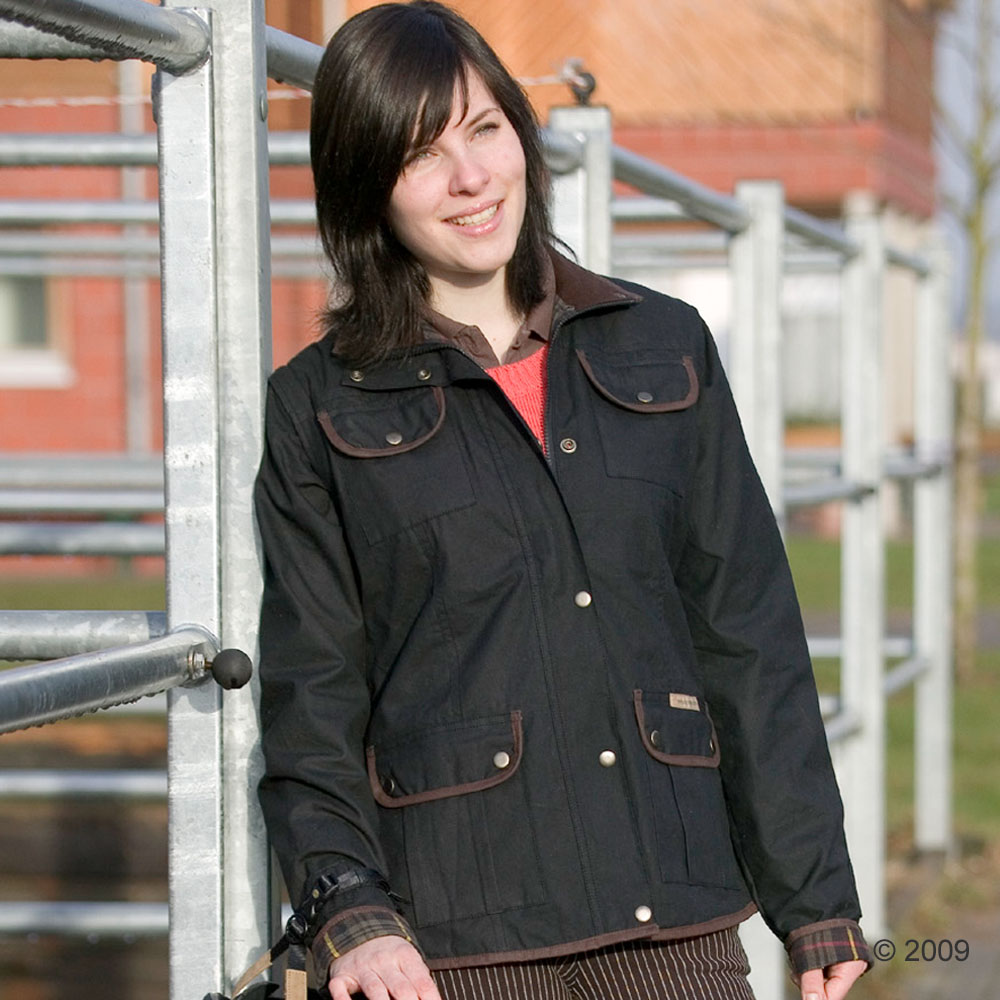 USG Wachsjacke für Damen schwarz/braun