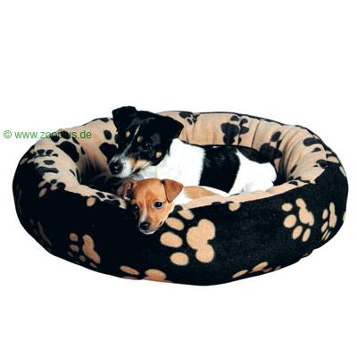 Kuschelbett Sammy schwarz beige - - 70 cm