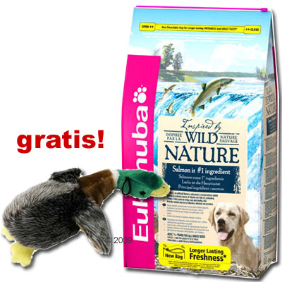 25 kg Eukanuba Wild Nature Schnattchen gratis Hirsch