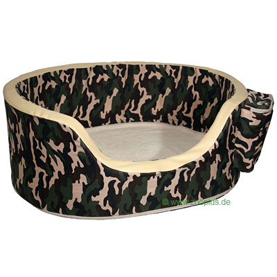 Hundebett Camouflage mit Tasche - Größe: XL