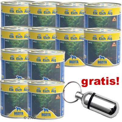 12 x 635 g Bozita Nassfutter + Adressanh�nger gratis! - Wild