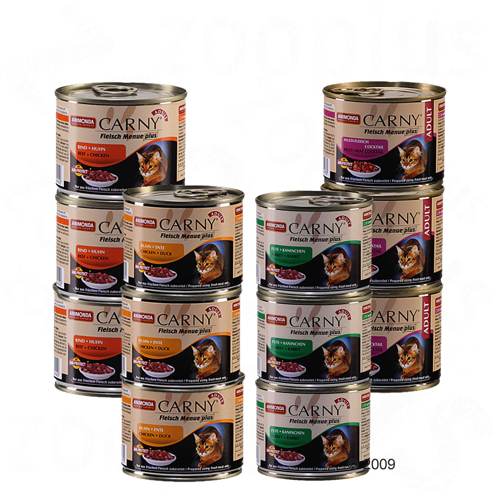 Mixed Megapack Animonda Carny Adult 12 x 200 g - Kreationen mit Rind