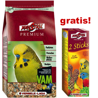 Prestige Premium Wellensittiche + 2 Prestige Sticks gratis! - 2,5 kg