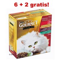 zooplus-Mein Haustiershop 6 + 2 gratis! - 8 x 85 g Gourmet Gold Vielfalt - - Feine Komposition