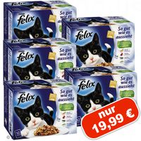 60 x 100 g Felix ''So gut wie es aussieht'' in Gelee - - Köstliche Fischvielfalt