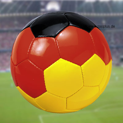 Fussball für Mensch und Tier in Deutschlandfarben - 1 Stück