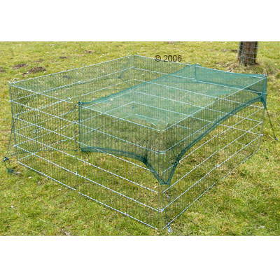 Freigehege + Schutznetz - - 160 x 160 cm H�he 78 cm