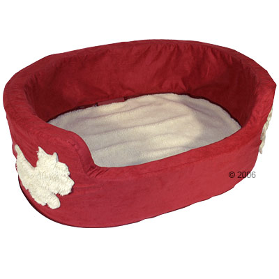 Kuschelbett mit Hundeapplikation - Gr��e L