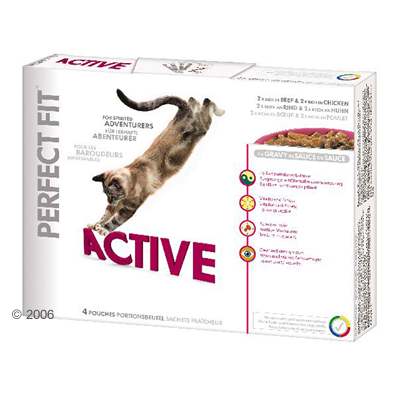 Perfect Fit Frischebeutel 4 x 85 g - Active: 2 x  Rind in Sauce