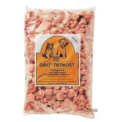 DIBO Frostfutter Geflügel pur - 6 kg, 3 Beutel je 2.000 g, los