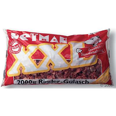 Petman Frostfutter XXL Rinder Gulasch - 6 kg, 3  Beutel je  2.00