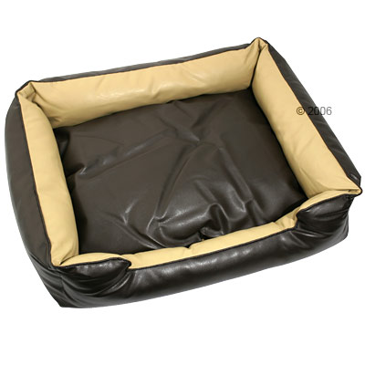 Hygienische Hundecouch coffee/beige - 69 x 57 x 14 cm
