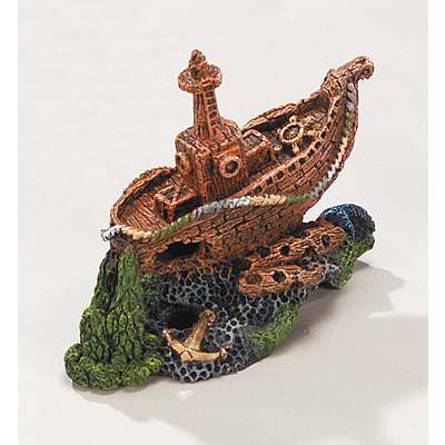 Galleon Schiffwrack klein Aquariumdeko - Größe: L 18 x B 11x H
