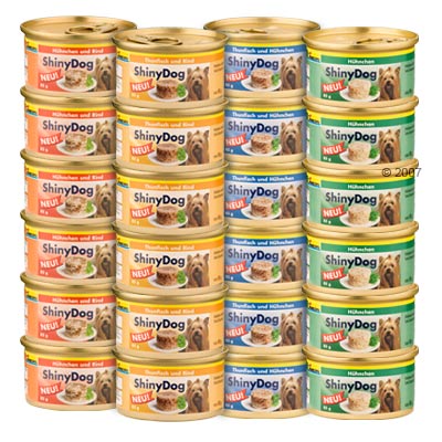 Gimpet Shiny Dog 24 x 85 g - 4 Sorten à 6 Dosen
