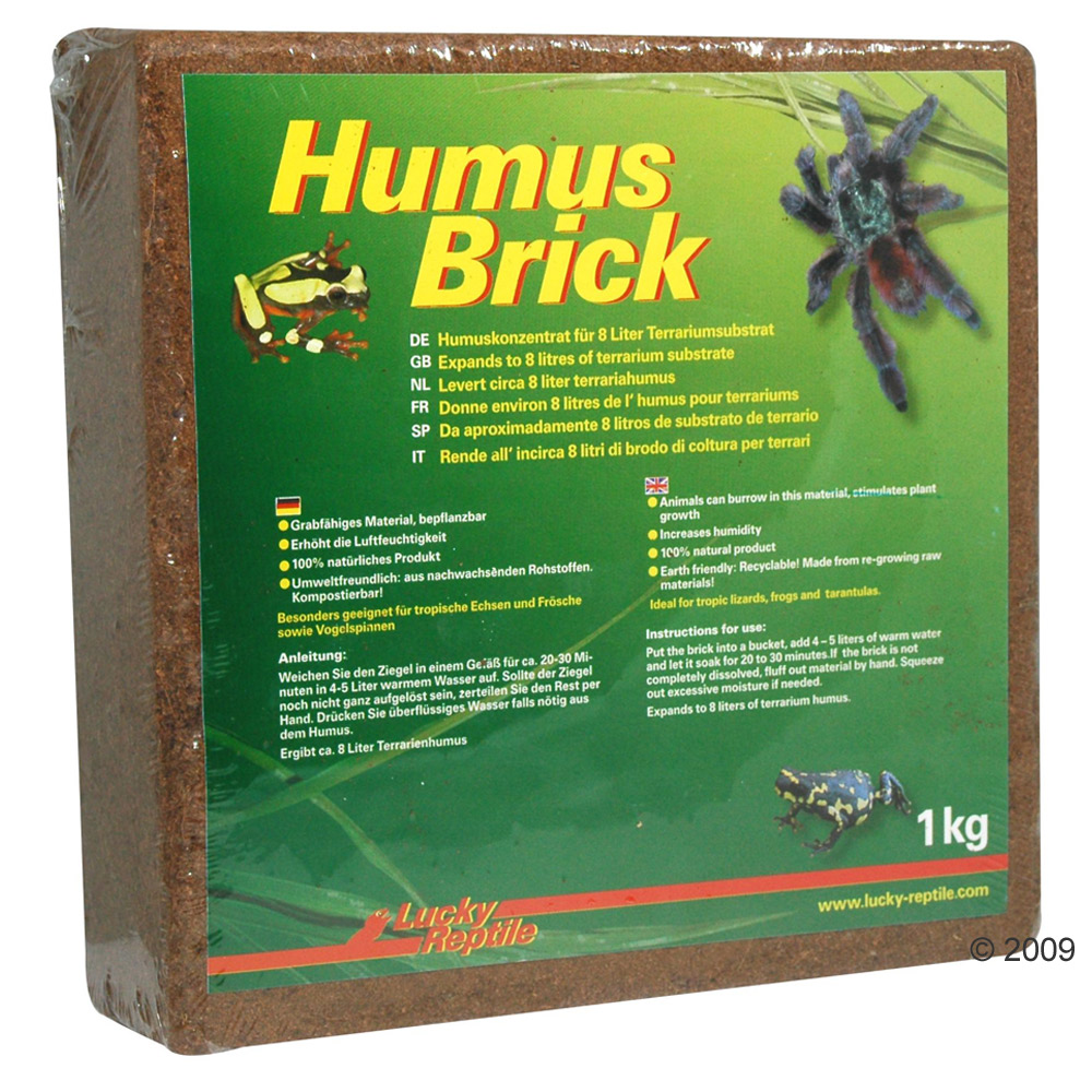 Terrarium-Humus-Ziegel - Multipack mit 3 Ziegeln