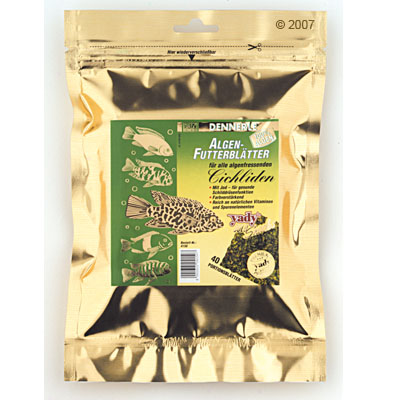 Dennerle Algen-Futterblätter für Cichliden - 1 Packung