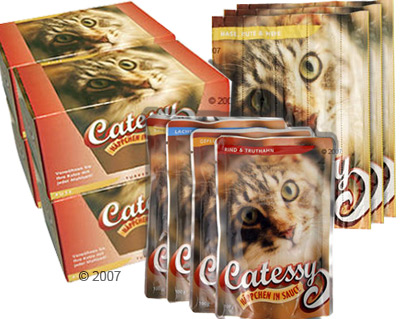 Catessy XXL-Kennenlernpaket - 32 Schälchen, 4 Pouches und 2 x 15