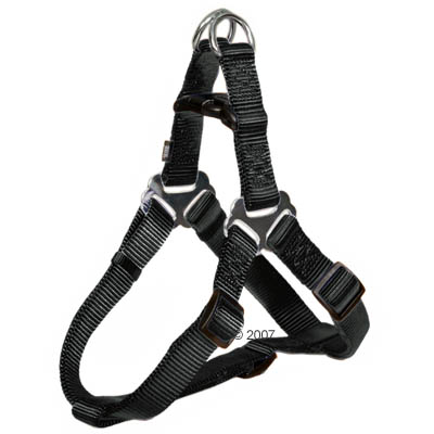 Hundegeschirr Premium, Schwarz - Brustumfang 80-100 cm, 25 mm