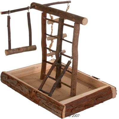 Holzspielplatz Natural Living für Sittiche - L 28 x B 22 x H 25