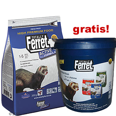 7,5 kg Totally Ferret Active Futtertonne gratis - 7,5 kg Futte