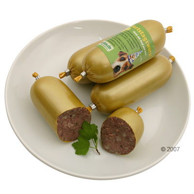 4 x 100 g zooplus Würste Rind & Herz - 4 x 100 g