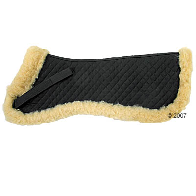 USG Sattelunterlage aus Baumwolle mit Webpelz - schwarz/beige