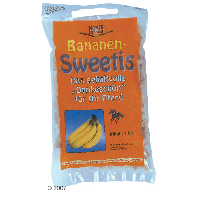 Horse fitform Bananen Sweetis Pferdeleckerli - Multipack 3 x 1 k