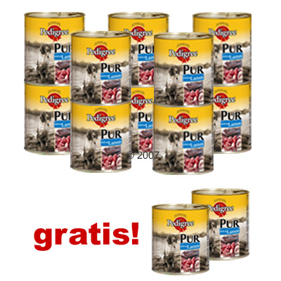 10 2 Aktion Pedigree Pur 800 g - reich an Lamm
