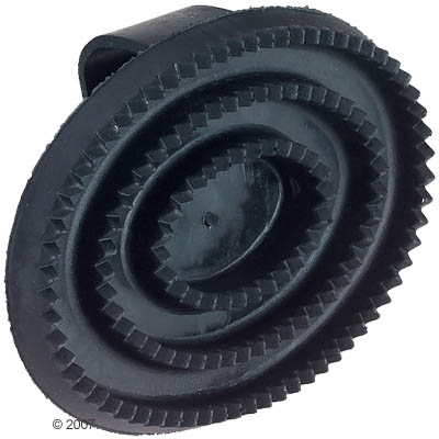 Gummistriegel zur Pferdepflege - schwarz