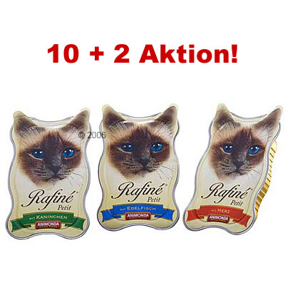 10 2 Aktion 85 g Animonda Rafiné Petit - Kaninchen / Herz / Ede