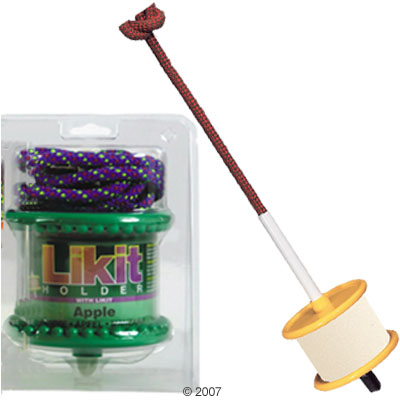 USG Likit Set: Apfel Leckstein f�r Pferde mit Halterung - Leckst