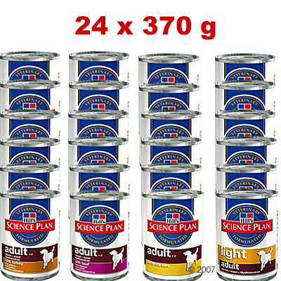 Hill´s Canine Adult Sparpaket 24 x 370 g - 4 verschiedene Sorten
