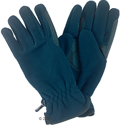 Fleece Reithandschuhe - Blau Gr. S