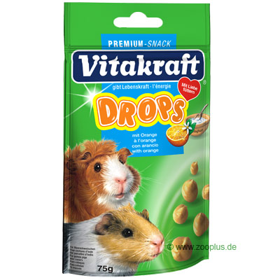 Vitakraft Drops Meerschweinchen 75 g - Frucht mit Orange