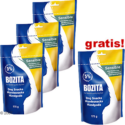 Skin Care - Bozita Hundesnacks 175 G 3 + 1 Gratis - Skin Care Mit Leber & Eismeerfisch