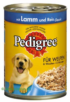 Pedigree Welpenkost 6 x 400 g - Lamm & Reis Classic