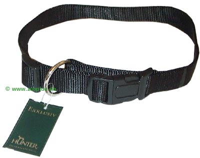 Hunter Hundehalsband Vario Plus Schwarz - Größe: 40 - 63 cm, 2,5