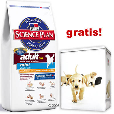 3 Kg Hill´s Canine + Schmuckdose Gratis! - Adult Mini Huhn