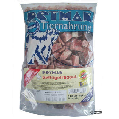 Petman Frostfutter Gefl�gelragout - 20 kg, 20  Beutel je  1.000 g, lose rollend