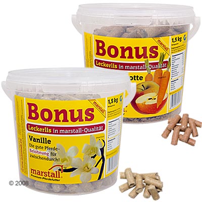 Marstall Bonus Leckerli Pellets - - 1,5 kg Vanille